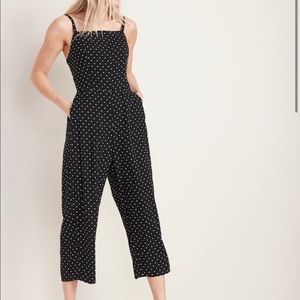 Square Neck Polka Dot Jumpsuit